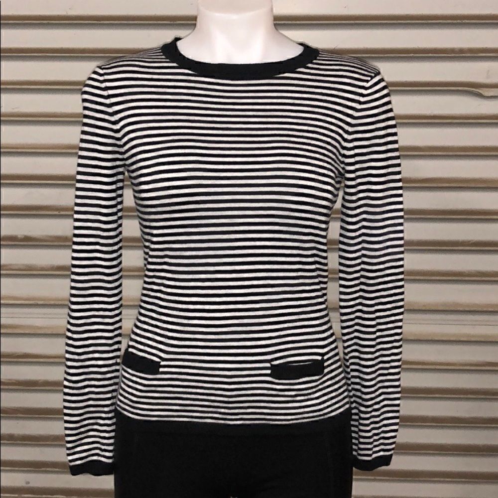 🛍️MNG basics sweater top white with black